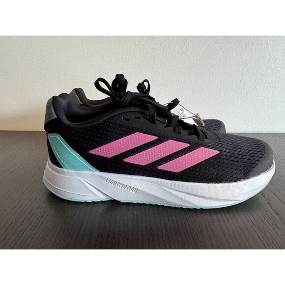 Adidas Unisex Girls Duramo SL Big Kid Black Pink Fusion NWT 4 Shoes Sneakers - Picture 2 of 5